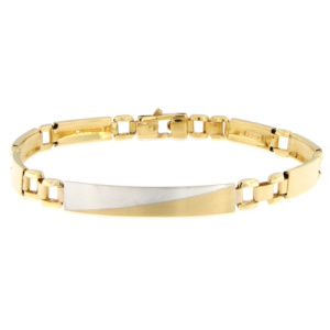 Bracciale Uomo Oro Giallo Bianco GL101239
