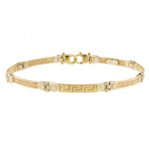 Bracciale Uomo Oro Giallo Bianco GL101240