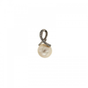 Ciondolo oro bianco con perla 803321712774