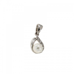 Ciondolo oro bianco con perla 803321724918