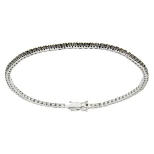 Bracciale Tennis Donna Promesse Gioielli Oro Bianco