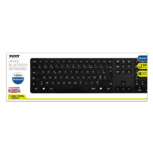 Port Designs 900903-UK Tastiera da tavolo Bluetooth QWERTY Inglese Britannico Nero – nuovo