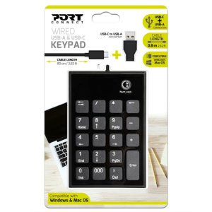 Port Designs 900801 Tastierino numerico USB per computer portatile nero, grigio – nuovo