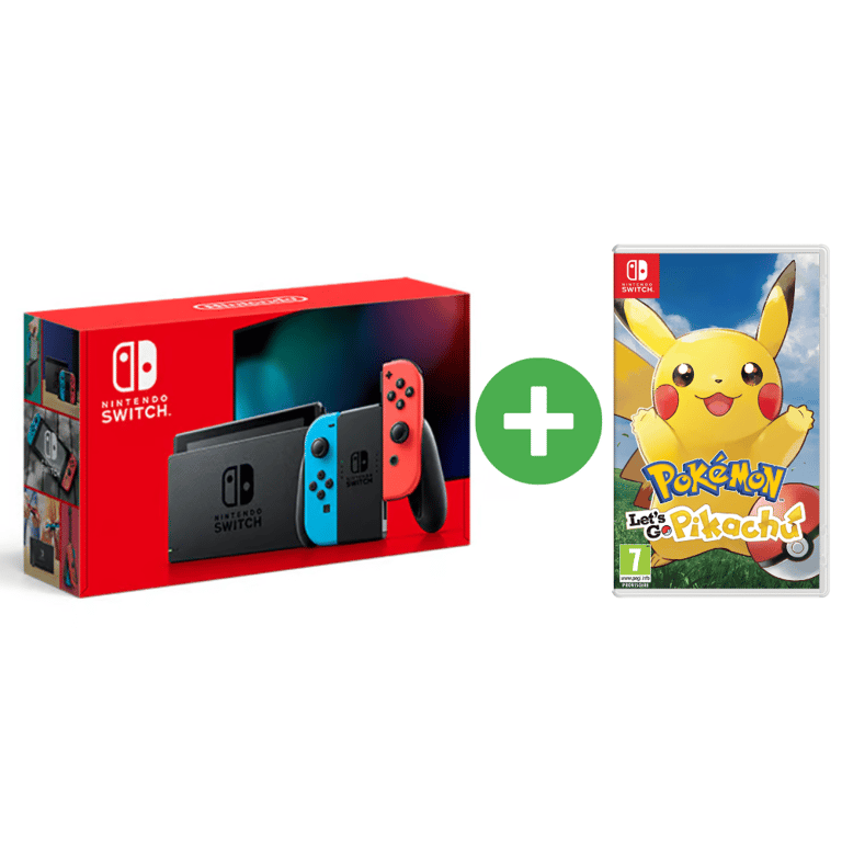 Switch & Pokémon Let's Go! Pikachu - Bundle Console portatile 15,8 cm (6.2 ) 32 GB Touchscreen Wifi Blu, Grigio, Rosso - nuovo