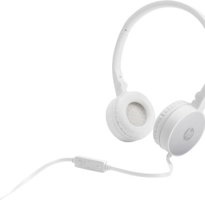 HP H2800 Cuffia ad archetto cablata per chiamate/musica Argento, Bianco – nuovo
