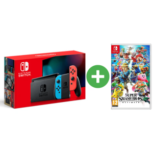 Switch & Super Smash Bros Ultimate – Console di gioco portatile 15,8 cm (6.2 ) 32 GB Wifi touch screen, Blu, Grigio, Rosso – nuovo