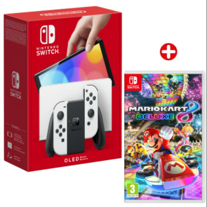 Switch OLED & Mario Kart 8 Deluxe – Console di gioco portatile 17,8 cm (7 ) 64 GB Touch screen Wifi Nero, Bianco – nuovo