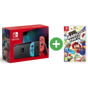 Switch & Super Mario Party – console di gioco portatile 15,8 cm (6,2 ) 32 GB Touch screen Wifi Blu, Grigio, Rosso – nuovo