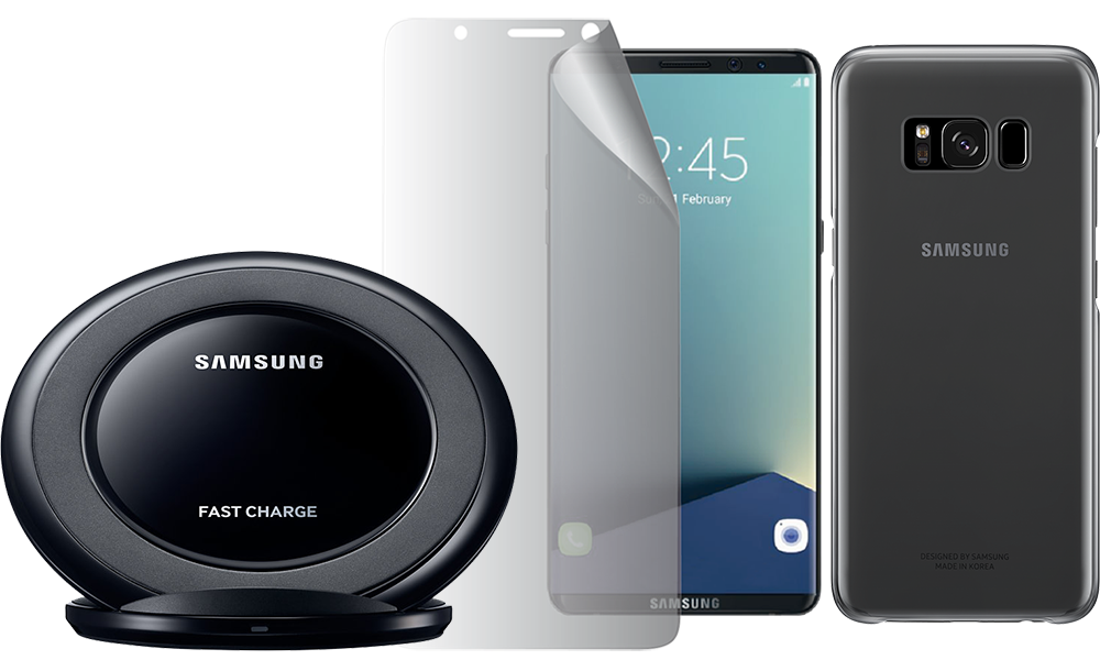 Samsung confezione nera di ricarica e protezione per Galaxy S8 + G955 - nuovo