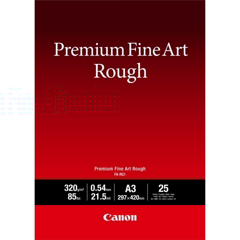 Canon A3 Premium Textured Fine Art Paper FA-RG1, 25 fogli - nuovo