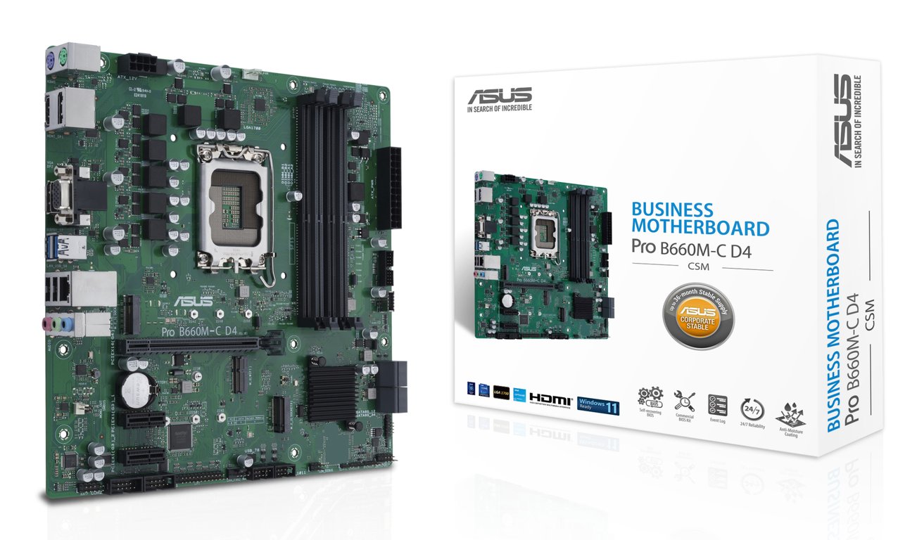 ASUS PRO B660M-C D4-CSM Intel B660 LGA 1700 micro ATX - nuovo