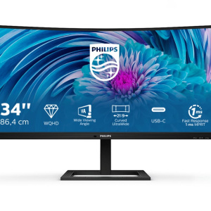 Philips E Line 346E2CUAE/00 86,4 cm (34 ) Wide Quad HD+ Display LCD a schermo piatto per PC Nero – nuovo