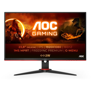 AOC G2 24G2SPAE/BK Display LED 60,5 cm (23,8 ) 1920 x 1080 pixel Full HD Nero, Rosso – nuovo