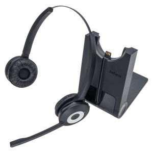 Jabra Pro 920 Duo Cuffie senza fili ad archetto per ufficio/centro chiamate Nero – nuovo
