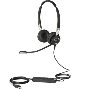 Jabra Biz 2400 II USB Duo CC MS Cuffie a filo per ufficio/centro chiamate Nero, Argento – nuovo