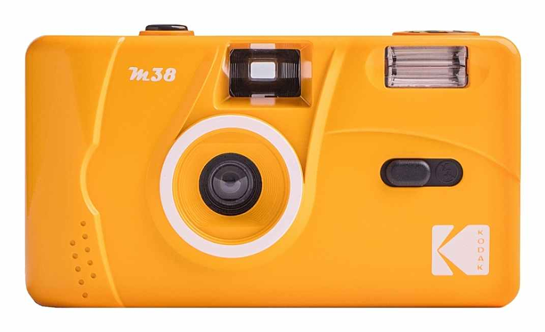 KODAK - Fotocamera ricaricabile KODAK M38-35mm, obiettivo di alta qualità, flash integrato, batteria AA - Giallo - nuovo