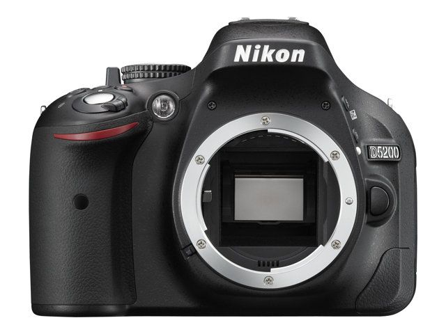 Nikon D5200 SLR nera + obiettivo AF-S VR DX 18-55 mm - nuovo