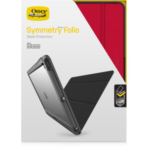 Custodia OtterBox Symmetry Folio per iPad 7°/8°/9° generazione, Custodia folio protettiva sottile, antiurto e a prova di caduta, testata secondo gli standard militari, Rosso – nuovo