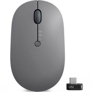 Lenovo Go Multi-Device Mouse da ufficio ambidestro RF Wireless + Bluetooth Ottico 2400 DPI – nuovo