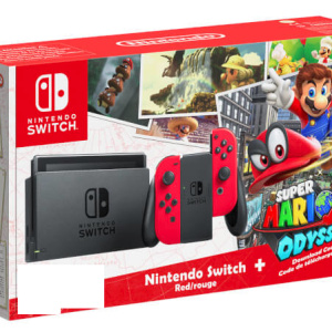 Switch & Super Mario Odyssey – Console di gioco portatile da 15,8 cm (6.2 ) 32 GB Touch screen Wifi Grigio, Rosso – nuovo