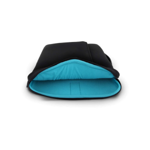 Custodia in neoprene per laptop da 14  a scomparti multipli con tasca esterna, nero – nuovo