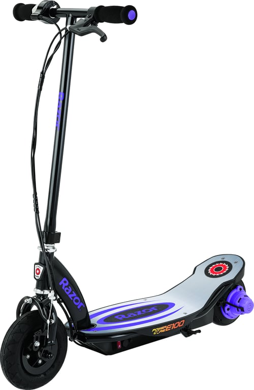 Razor PowerCore E100 Alluminio 18 km/h Alluminio, Nero, Viola - nuovo