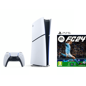 PS5 Slim & EA Sports FC 24 Pack – Console giochi Playstation 5 Slim (digitale) 1Tb, bianco – nuovo