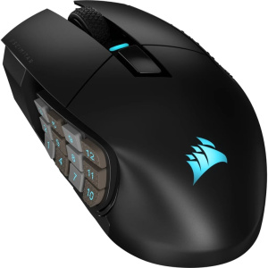 Corsair SCIMITAR ELITE WIRELESS RF Mouse senza fili per destrorsi + Bluetooth + USB Type-C Ottico 26000 DPI – nuovo