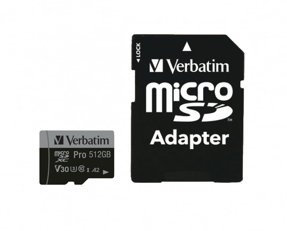 Memoria flash Verbatim 47046 512 GB MicroSDXC UHS-I Classe 10 - nuovo