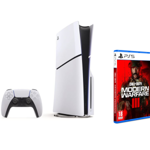 PS5 Slim e Call of Duty: Modern Warfare III Pack – Console giochi Playstation 5 Slim (Standard) da 1 TB, bianco – nuovo
