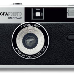 AgfaPhoto – Macchina fotografica analogica riutilizzabile – Halframe nero – Cattura i tuoi momenti con stile – nuovo