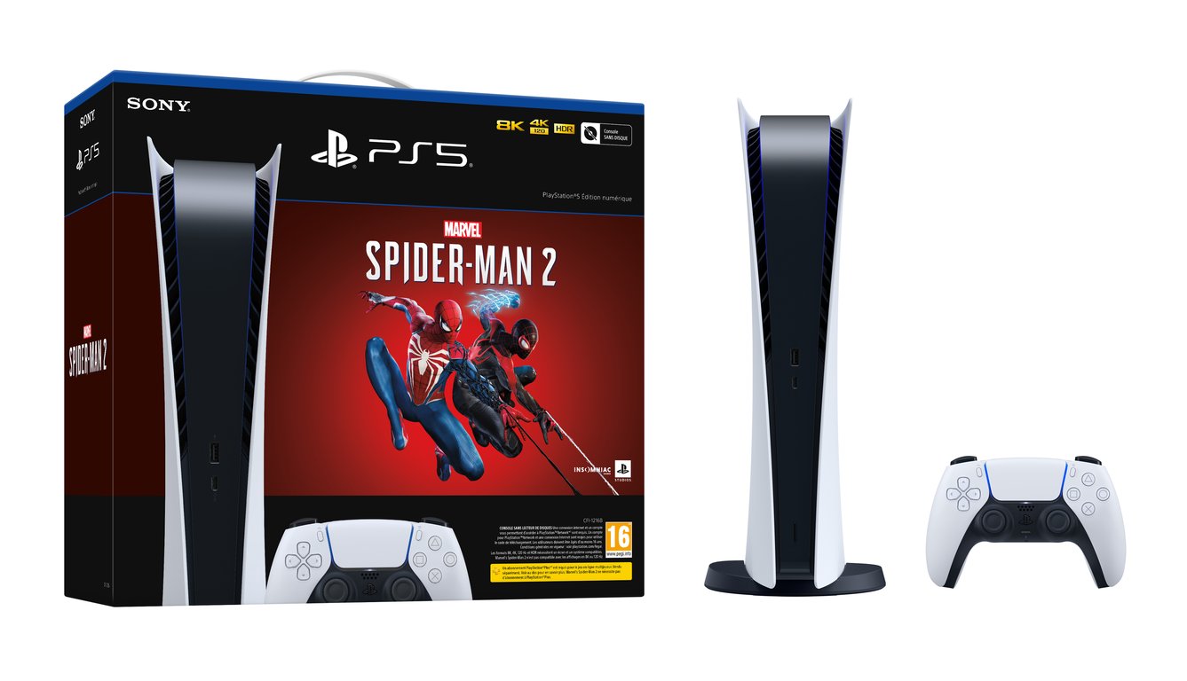PS5 & Spider-man 2 Pack - Console di gioco Playstation 5 (digitale) - nuovo
