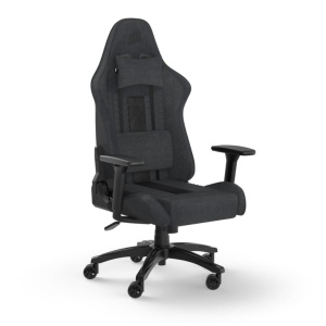 CORSAIR – Sedia da ufficio – Poltrona da gioco – TC100 RELAXED – Tessuto – Ergonomica – Braccioli regolabili – Nero/Grigio – (CF-901005) – nuovo