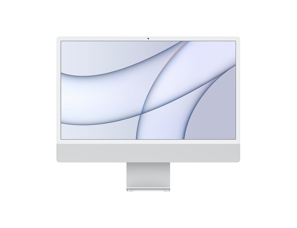 iMac 24 Apple M1 (2021) 3,2 Ghz 256 Go SSD 8 Go Apple GPU 8, Argento - QWERTY - Spagnolo -Ricondizionato - Ottime condizioni