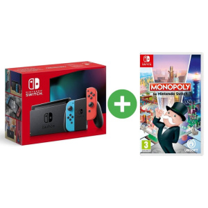 Switch & Monopoly – console di gioco portatile 15,8 cm (6,2 ) 32 GB Touchscreen Wifi, Blu, Rosso – Ricondizionato – Buono stato