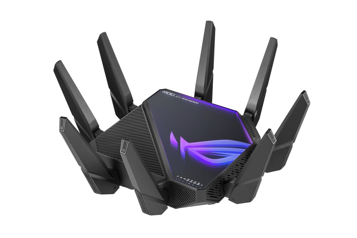 ASUS ROG Rapture GT-AXE16000 Router Wireless Tri-Band 10 Gigabit Ethernet (2,4 GHz / 5 GHz / 6 GHz) Nero - nuovo