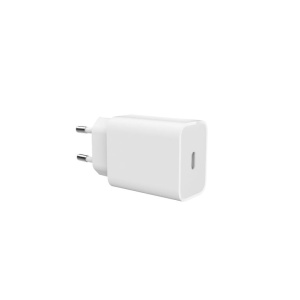 Caricatore di rete USB-C a 1 porta: 5V/3A, 9V/2,78A, 12V/2,08A, 25W, Power Delivery, bianco – Formato borsa – nuovo