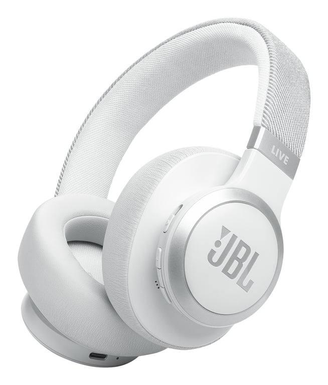 JBL Live 770NC Cuffie Bluetooth senza fili per chiamate/musica Bianco - nuovo