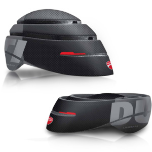 Casco sportivo Ducati DUC-HLM-FLD/M Nero, Grigio, Rosso – nuovo