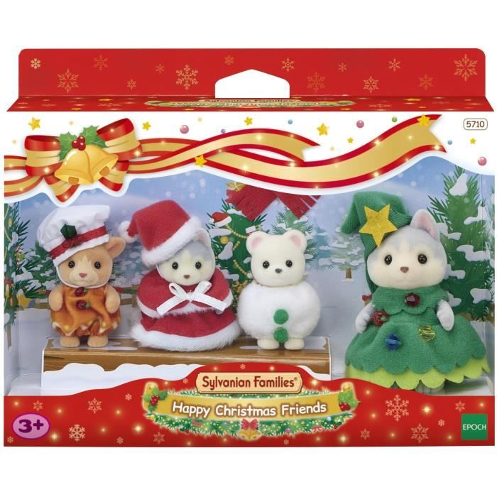 Set di figurine Sylvanian Families in scatola di Natale - nuovo