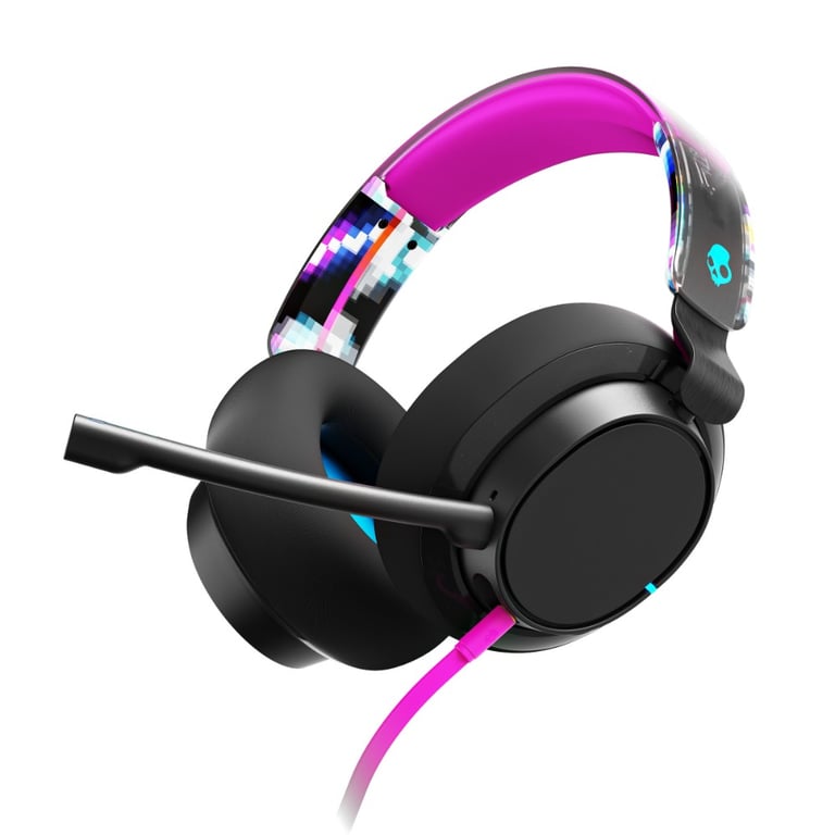 Skullcandy Slyr Pro Multiplatform Wired Gaming Headset in nero e rosa per un'esperienza di gioco coinvolgente - nuovo