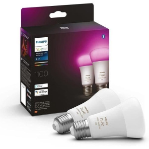 Confezione da 2 lampadine Philips Hue White e Color Ambiance E27 75W bianche collegate – Personalizza la tua illuminazione – nuovo