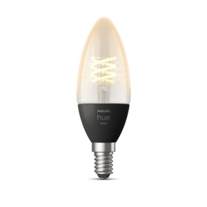 Philips Hue White E14 Filament Flame 4,5W Lampadina collegata trasparente – nuovo