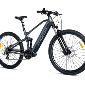 Bicicletta Elettrica, E-MTB 27,5  PRO FS Motore centrale Moma Bikes, Alluminio, SHIMANO ALTUS 8v, Sospensione completa, Freni a disco idraulici, Batteria integrata Ion Litio 48V 13Ah. – nuovo