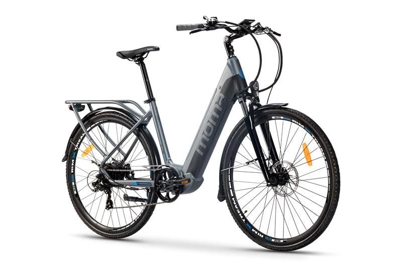 Bicicletta Elettrica di Passeggio, E-28 PRO Moma Bikes, Alluminio, SHIMANO ALTUS 7V, Freni a Disco idraulico Bat. integrato Ion Litio 48V 13Ah - nuovo