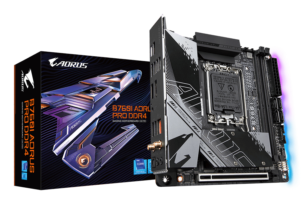 Scheda madre GIGABYTE B760I AORUS PRO DDR4 Intel B760 Express LGA 1700 mini ITX - nuovo