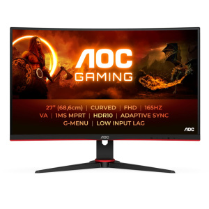 Monitor PC a schermo piatto AOC G2 C27G2E/BK 68,6 cm (27 ) 1920 x 1080 pixel Full HD Nero, Rosso – nuovo