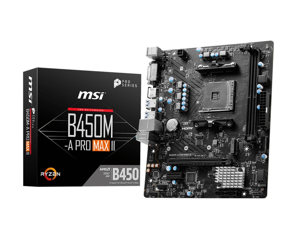 MSI B450M-A PRO MAX II scheda madre AMD B450 slot micro ATX AM4 - nuovo