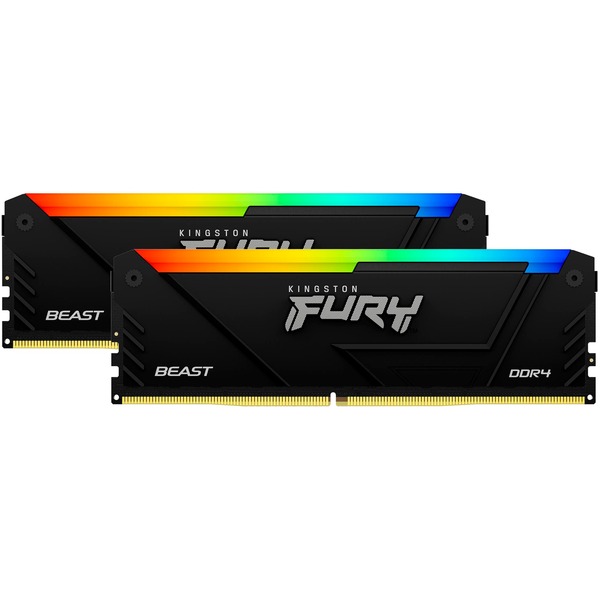Tecnologia Kingston FURY 32GB 3200MT/s DDR4 CL16 DIMM (Kit di 2) 1Gx8 Beast RGB - nuovo