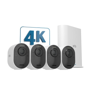 Telecamera di sorveglianza per esterni Arlo Ultra 2, confezione da 4 bianco – nuovo